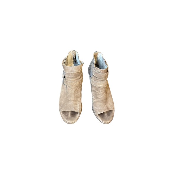 Eileen Fisher Shoes - Eileen Fisher Womens Sandals Vero Cuoio Leather Peep Toe Back Zip Heeled 8.5M‎